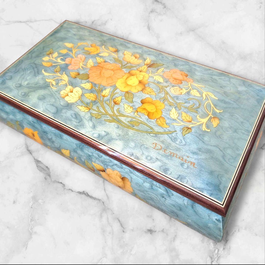 Demain イタリア製 象嵌オルゴールBOX ボレロ 高級ジュエリーケース