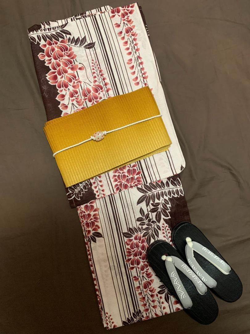 ◆最高級【綿絽浴衣】藤花の古典涼しゆかた◆着物としても着用可◆古典花柄浴衣★新品