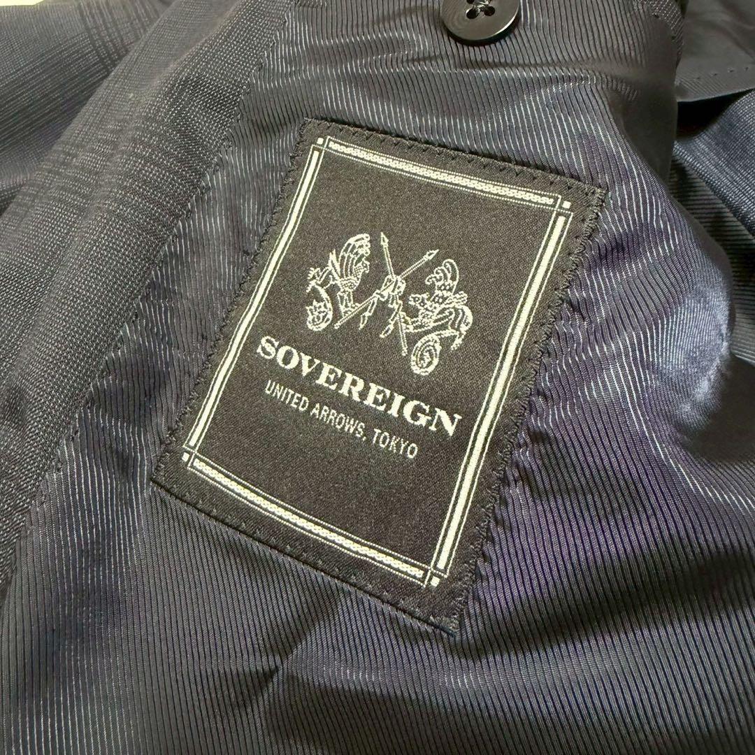 SOVEREIGN ソブリン　セットアップ　チェック　ネイビー　サイズ50