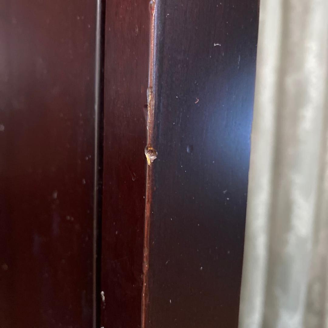 む*え様 パーテーション 衝立 三つ折り屏風 英国家具 マホガニー材