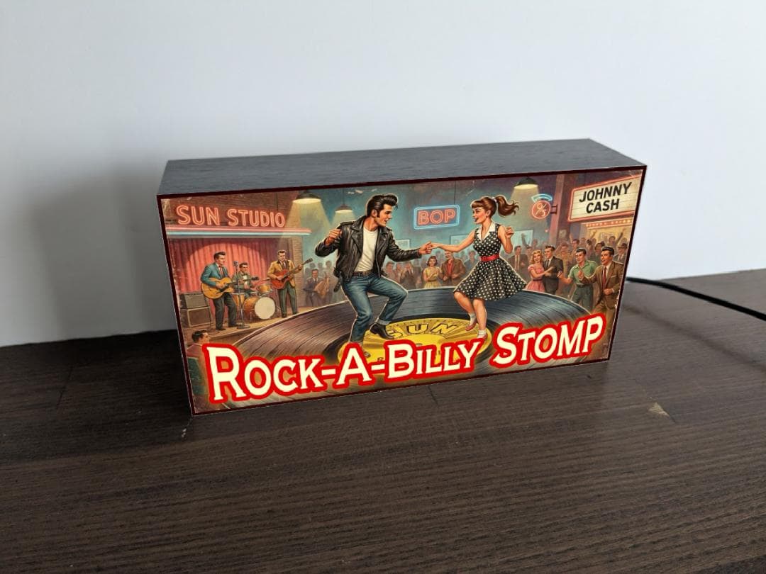 ロカビリー ロックンロール ライブハウス ダンス 看板 置物 雑貨 ライトBOX