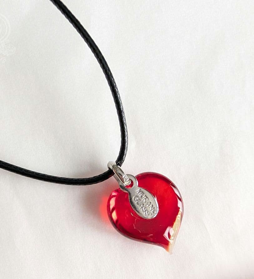 2026年新作 ムラーノガラス（ヴェネチアガラス）　ハート型ネックレス