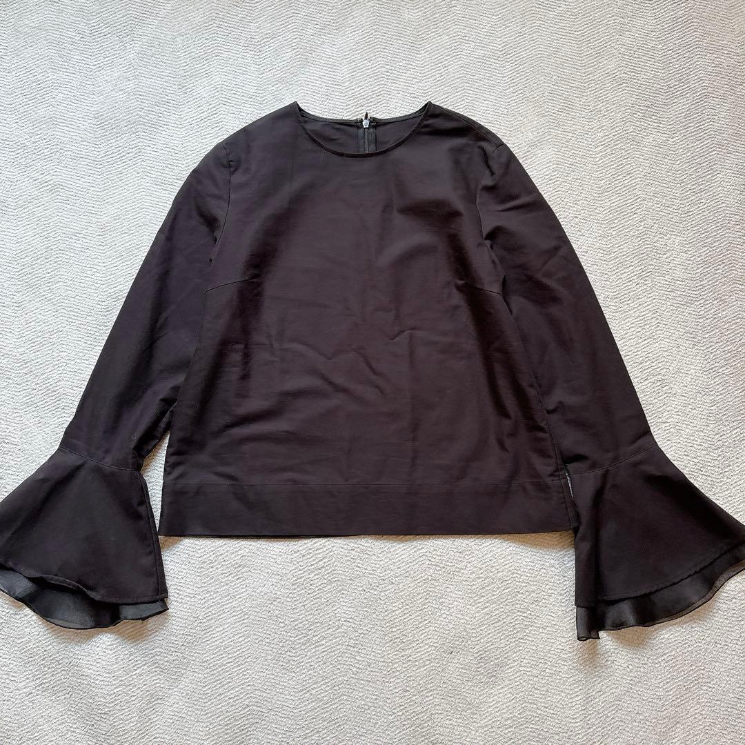美品✨Wim Gazette ペプラムスリーブブラウス ブラック24AW