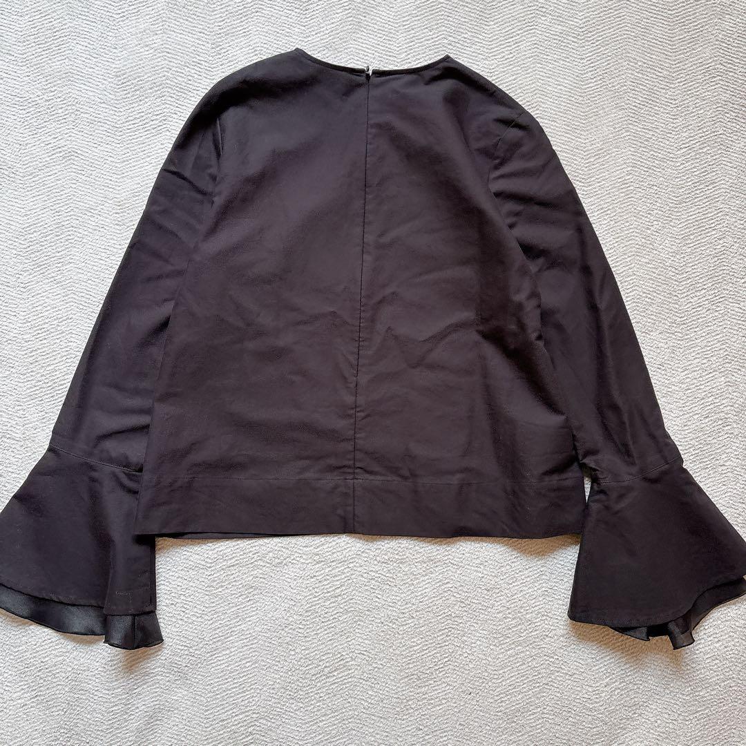 美品✨Wim Gazette ペプラムスリーブブラウス ブラック24AW