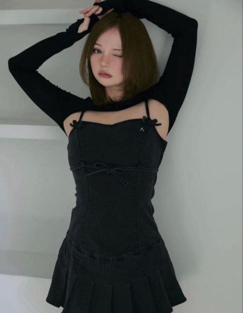ワンピース andmary bonnie denim mini dress