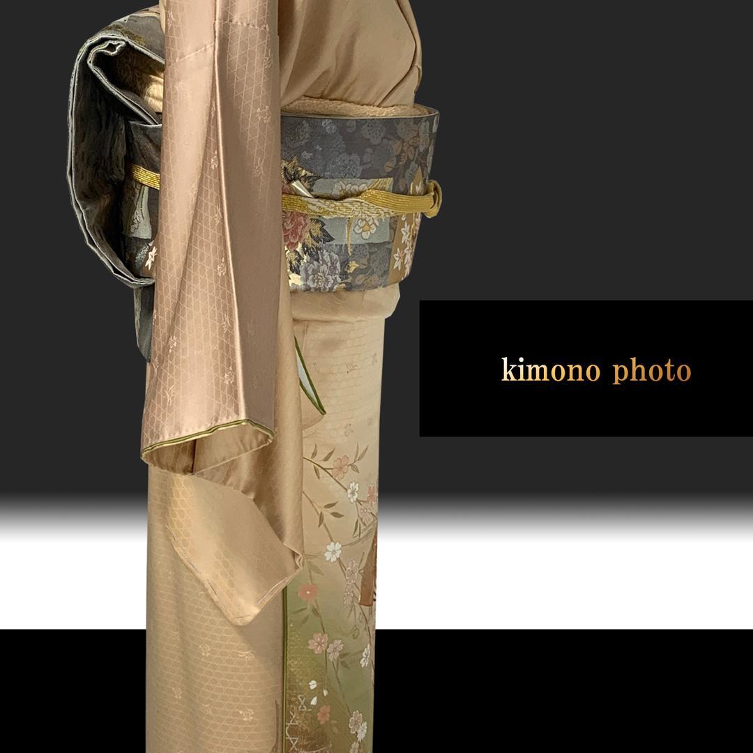 【新品、未使用】正絹【極上逸品】トールサイズ【金彩友禅 手刺繡】訪問着フルセット