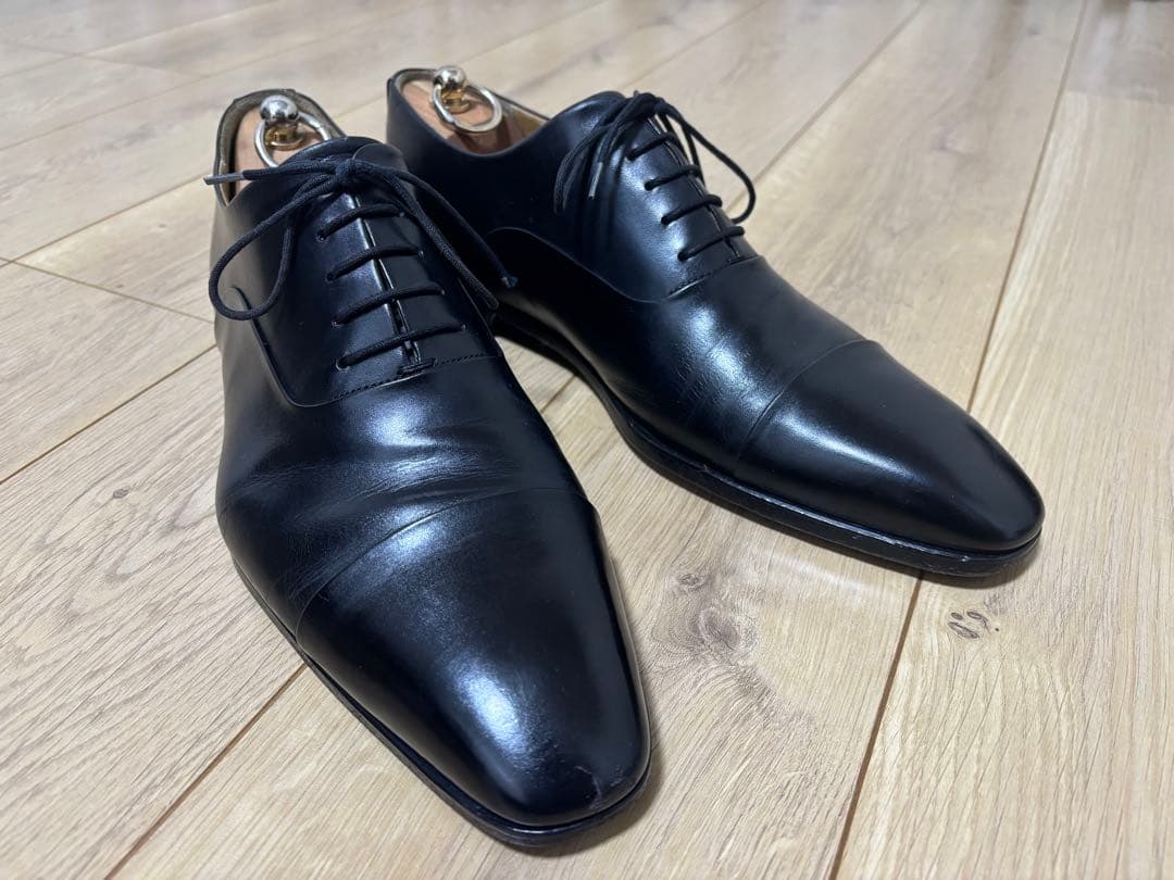 マグナーニ MAGNANNI 内羽根 ストレートチップ ブラック 43