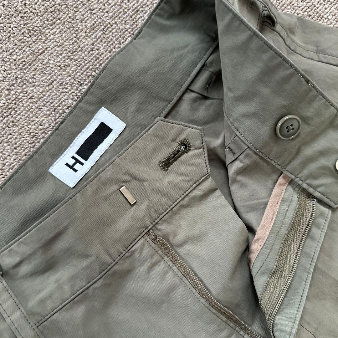 オリーブ色カーゴパンツ ルーズフィット