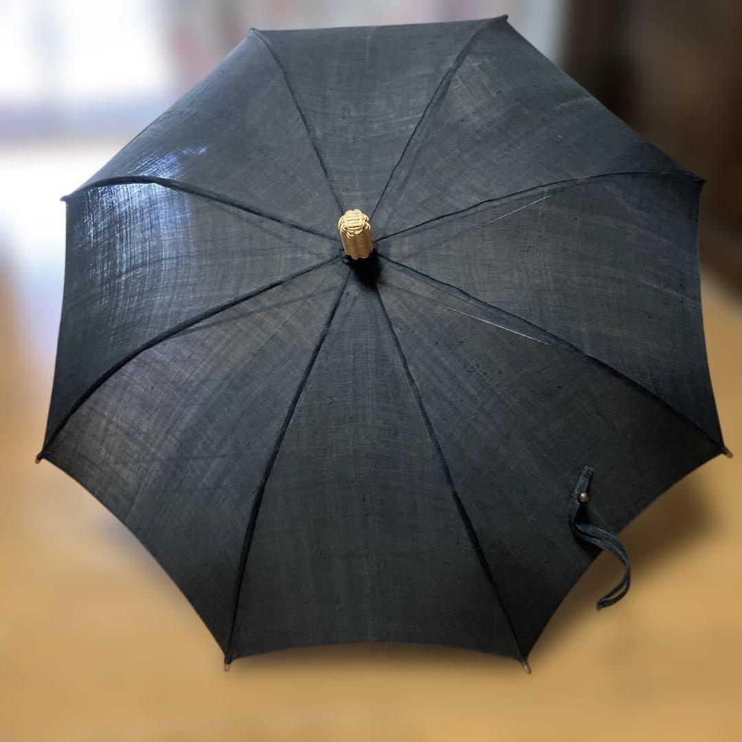 中川政七商店❤︎日傘【手織り麻・黒】