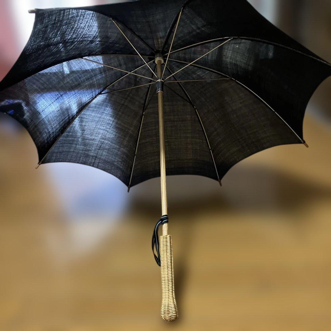 中川政七商店❤︎日傘【手織り麻・黒】