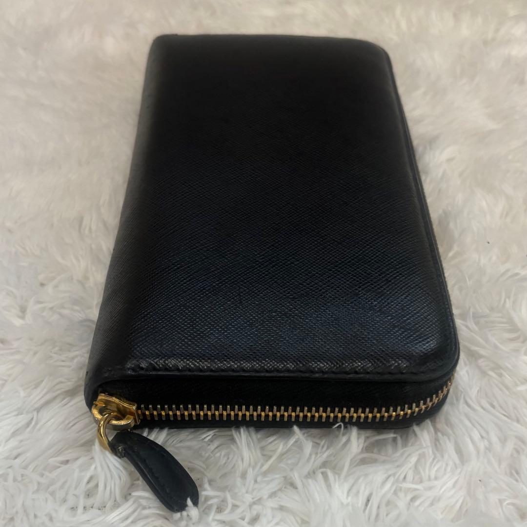 PRADA プラダ サフィアーノレザー ロングウォレット 小銭入れ ブラック