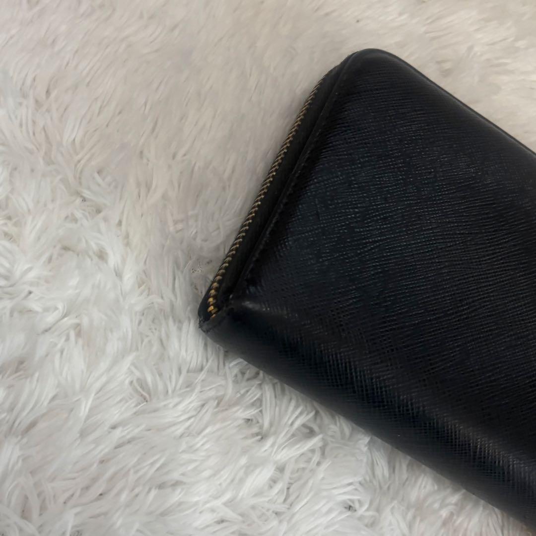 PRADA プラダ サフィアーノレザー ロングウォレット 小銭入れ ブラック