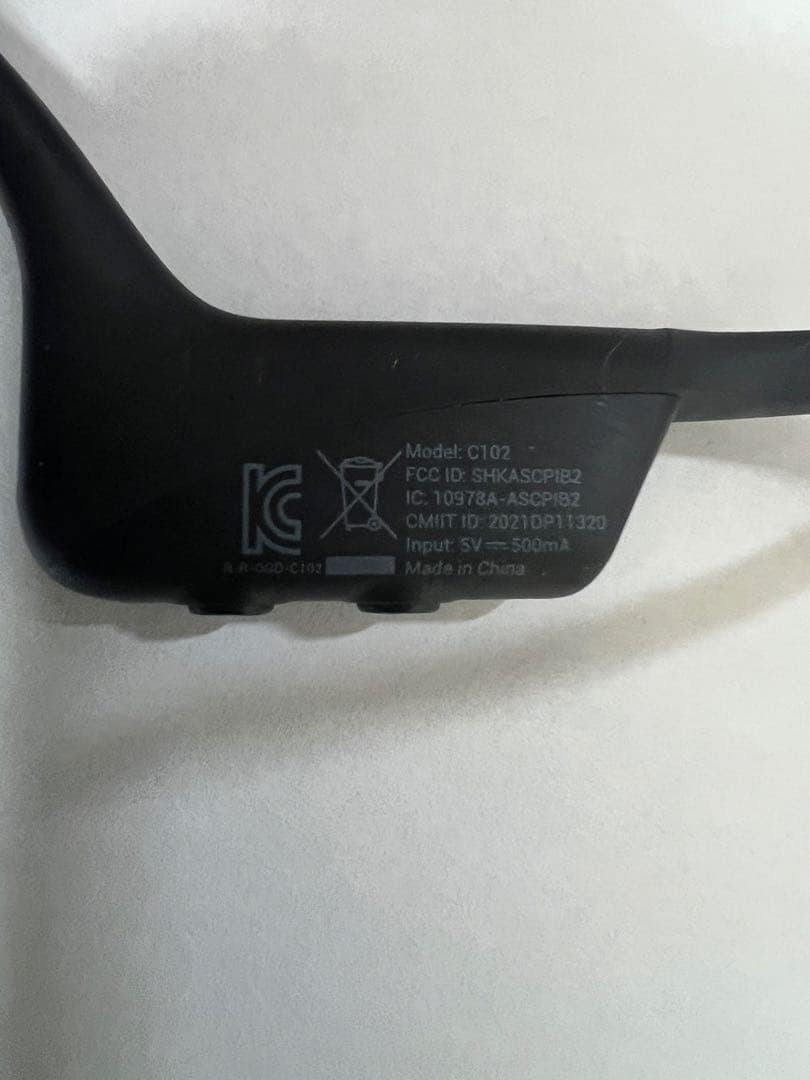 ★長い充電ケーブル付★ SHOKZ C102 ワイヤレス骨伝導イヤホン