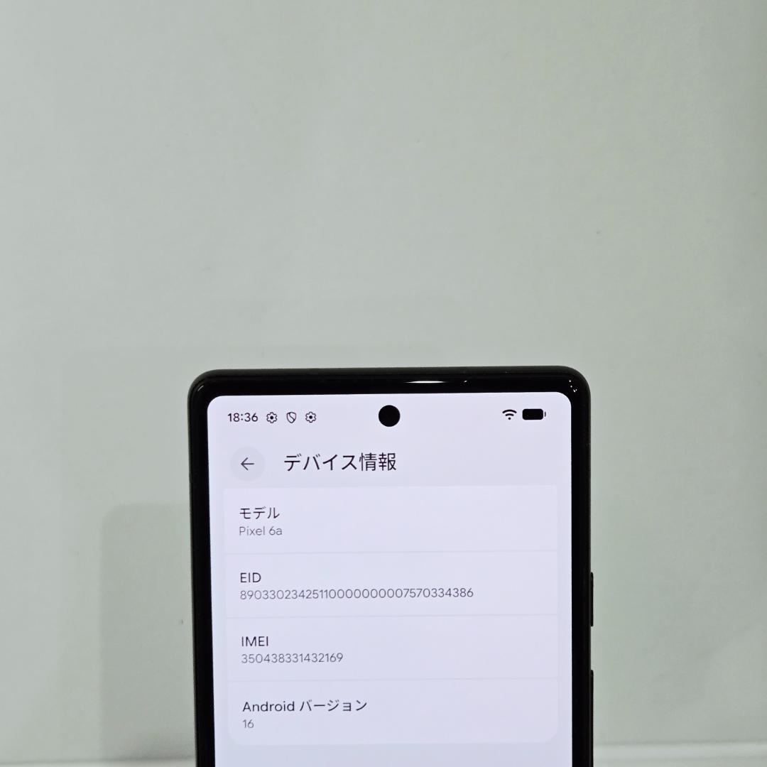 01 Google Pixel 6a ホワイト SIMフリー 極美品