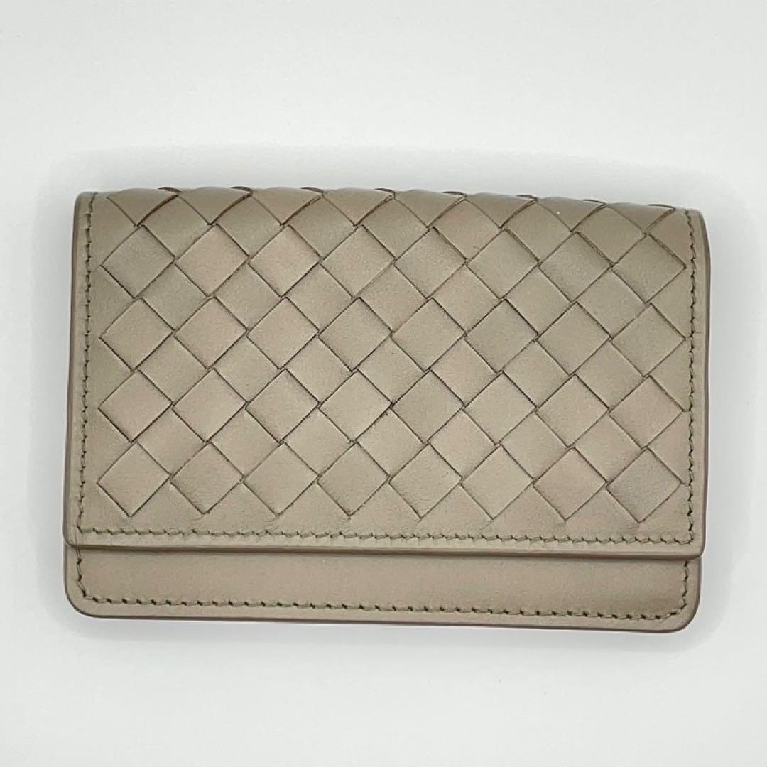 良品◇ボッテガヴェネタ カードケース 名刺入れ ベージュ イントレチャート