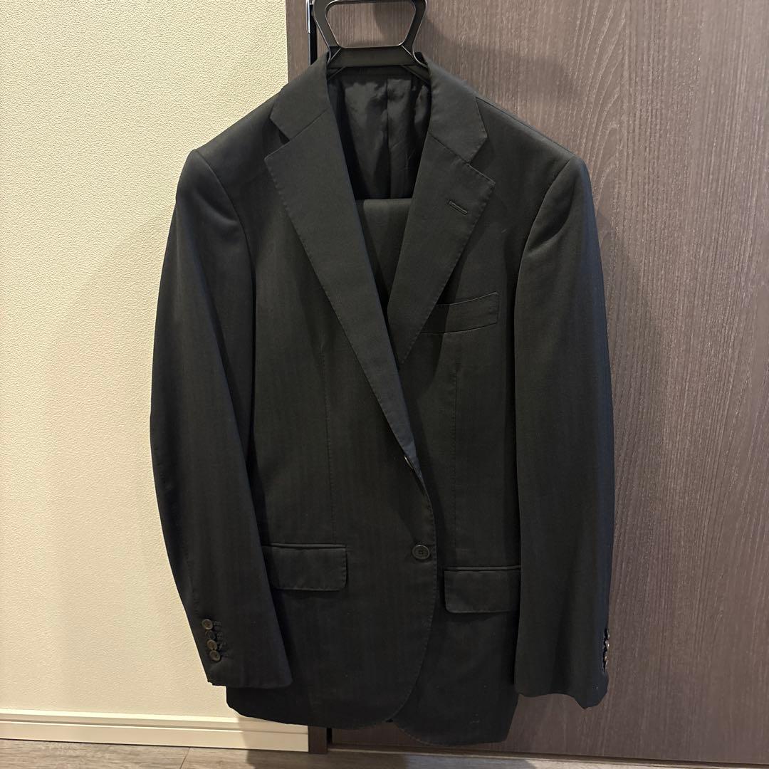 TOMORROWLAND ブラックスーツ 110's & Mohair