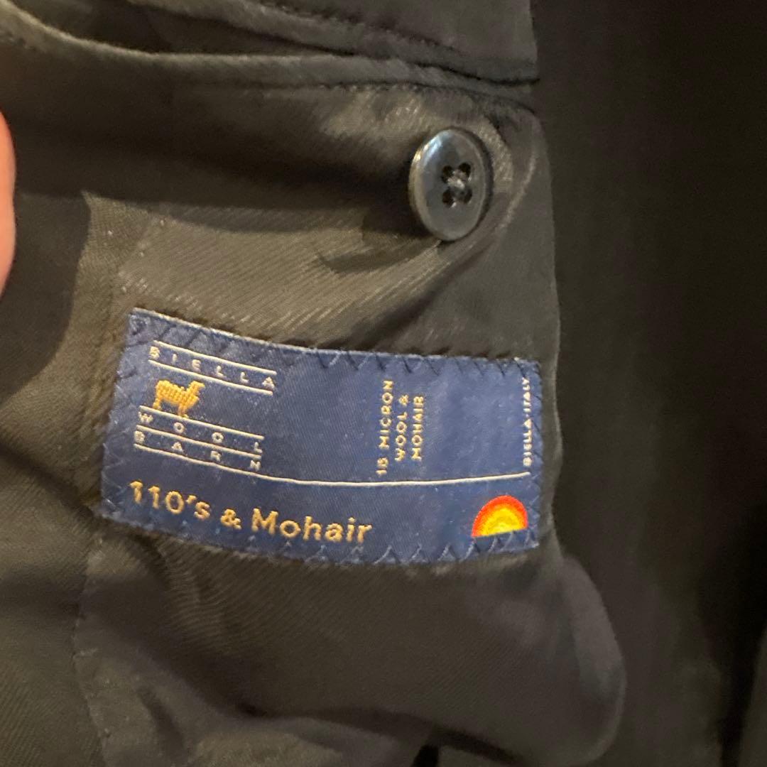 TOMORROWLAND ブラックスーツ 110's & Mohair