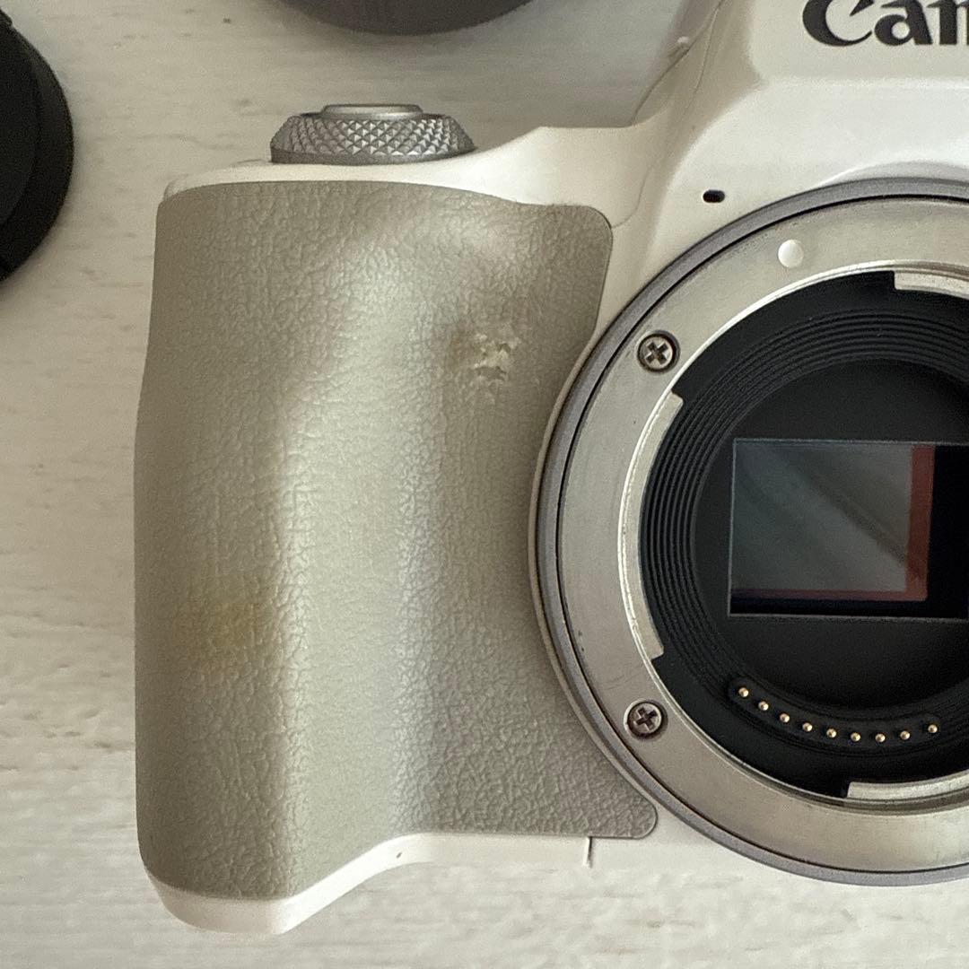 Canon ミラーレス一眼 EOSkissM レンズセット ホワイト