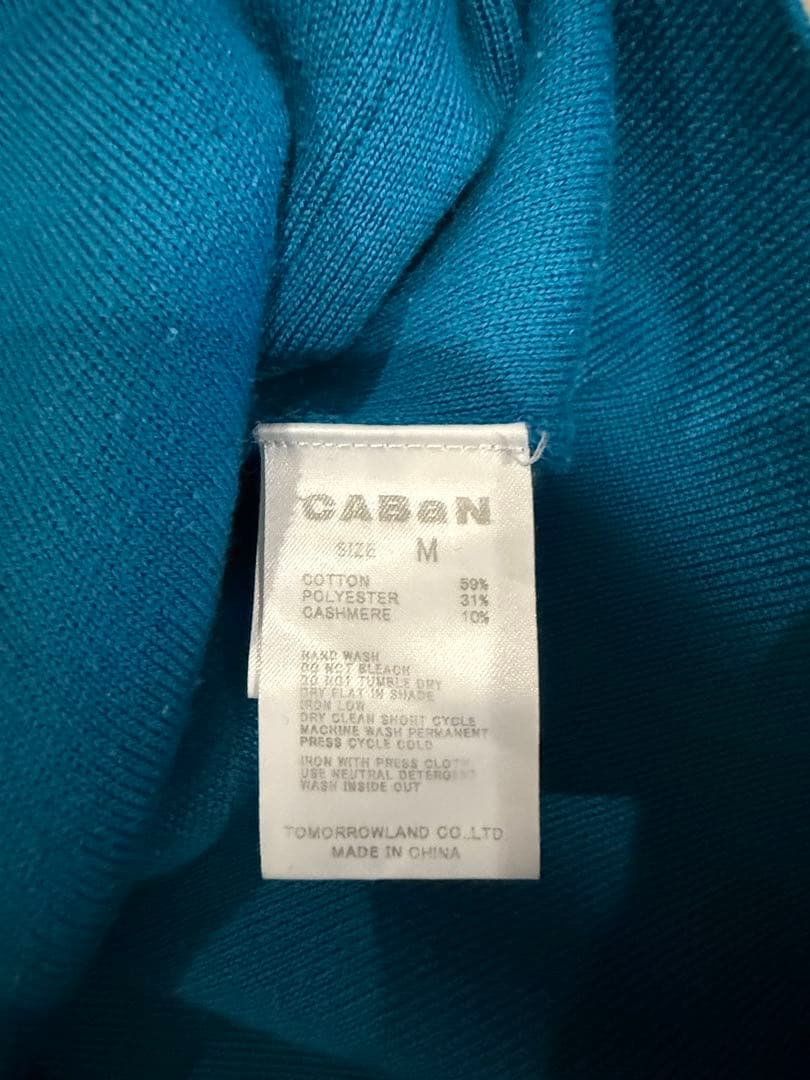 CABaN コットンカシミヤパーカー M BLUE ギャバン