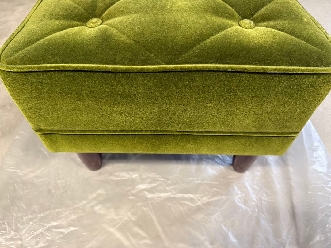 カリモク 60 オットマン karimoku モケットグリーン X36206