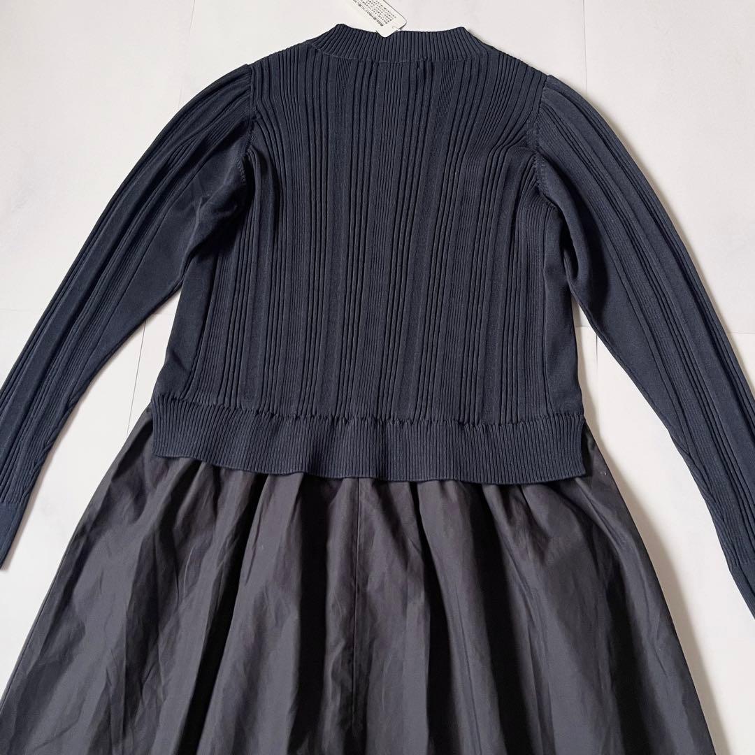 未使用✨ ダーマコレクション リブニットドッキングワンピース 大きいサイズ LL