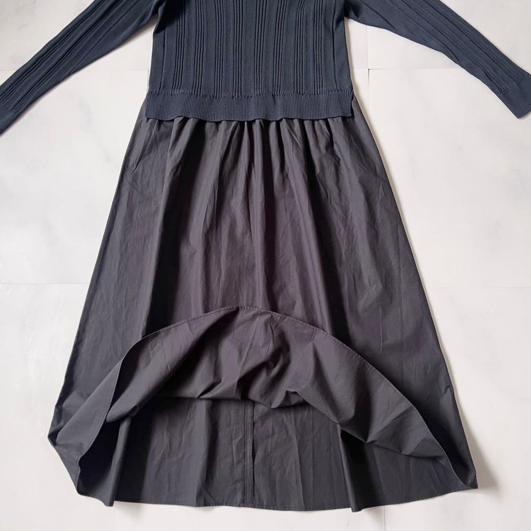 未使用✨ ダーマコレクション リブニットドッキングワンピース 大きいサイズ LL