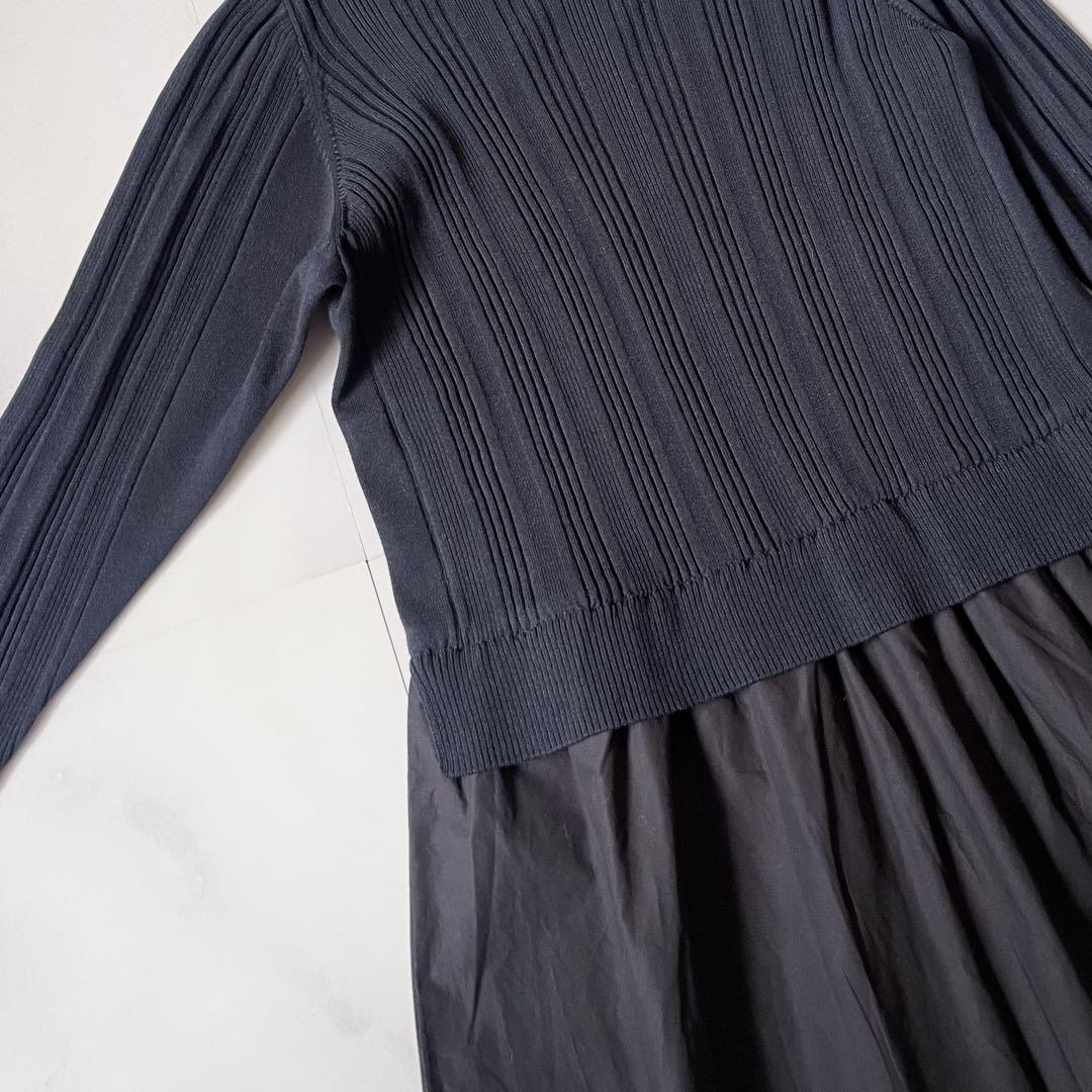 未使用✨ ダーマコレクション リブニットドッキングワンピース 大きいサイズ LL