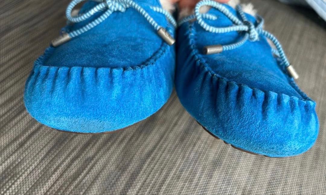 【美品】UGG モカシン 青 サイズ26㎝　ブルー　サイズ9