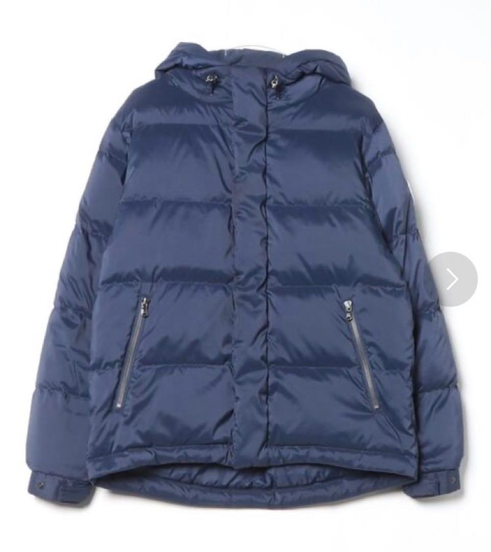 BEAUTY & YOUTH フード付きダウンジャケット ネイビー