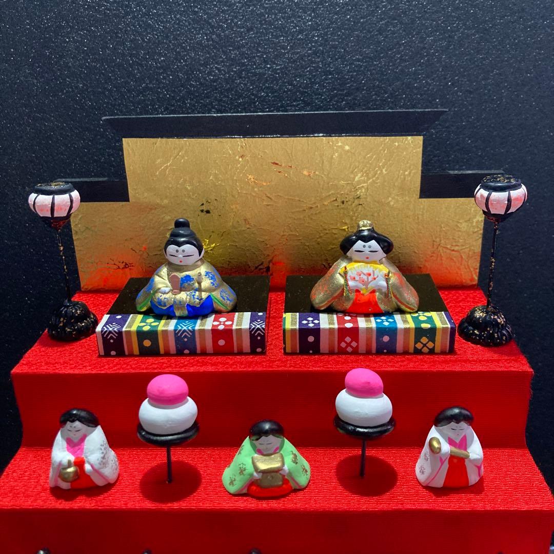 雛人形　龍虎作　豆雛段飾り　オマケ付き