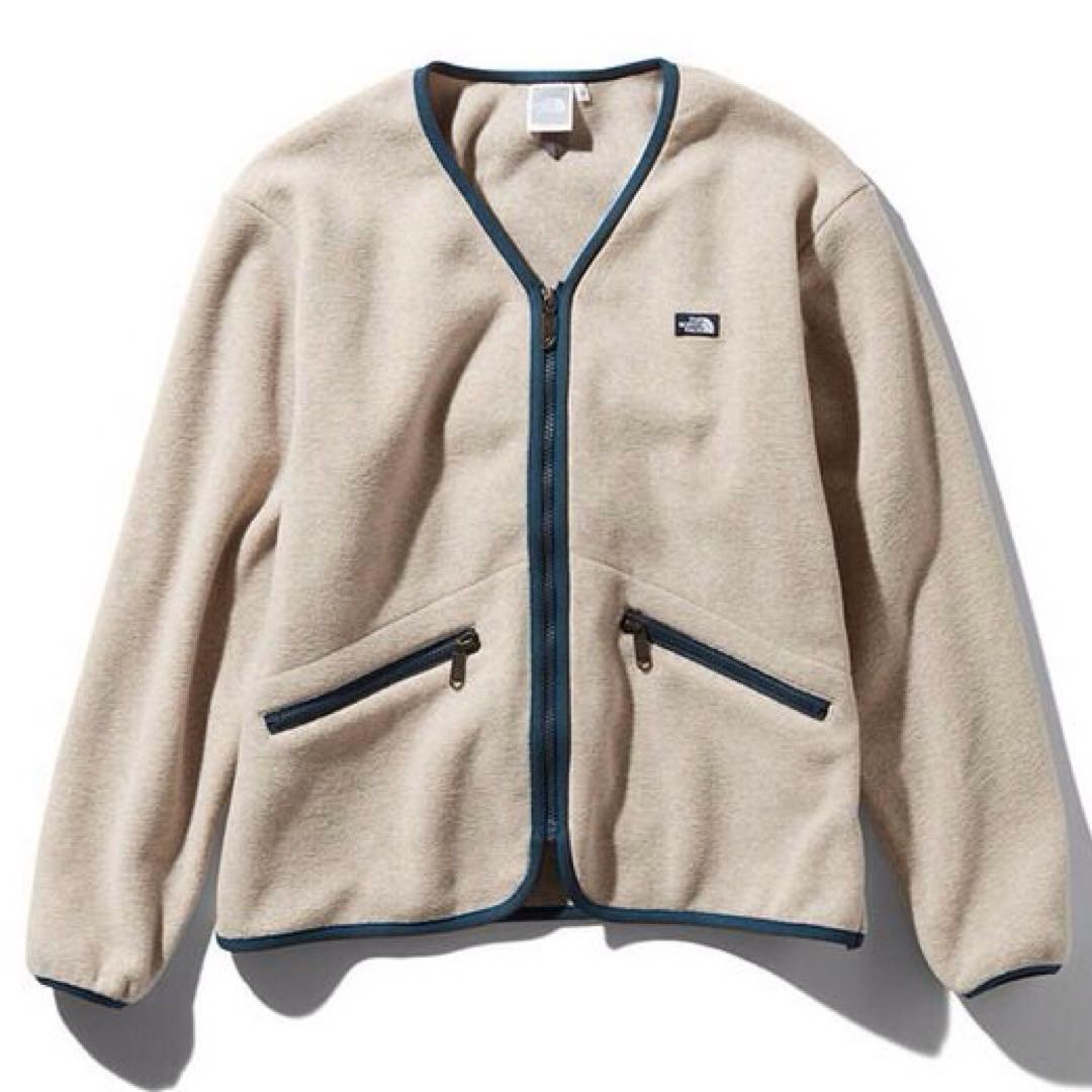 新品 ノースフェイス フリース アルマディラカーディガン オートミール S