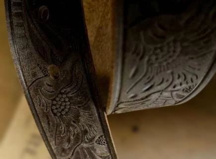 【新品未使用】RRL アメリカンヴィンテージエンボス加工 ブラウンベルト34