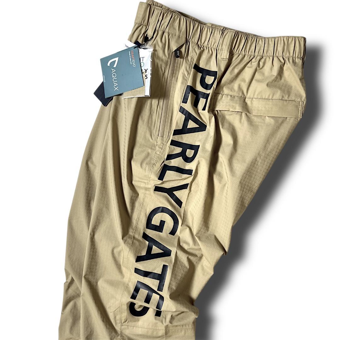 0 パーリーゲイツ AQUAX 撥水 防水 ビッグロゴ レインパンツ 040