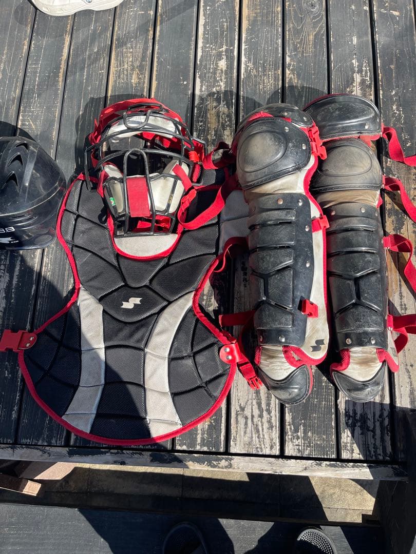 SSK キャッチャー用プロテクター 黒/赤