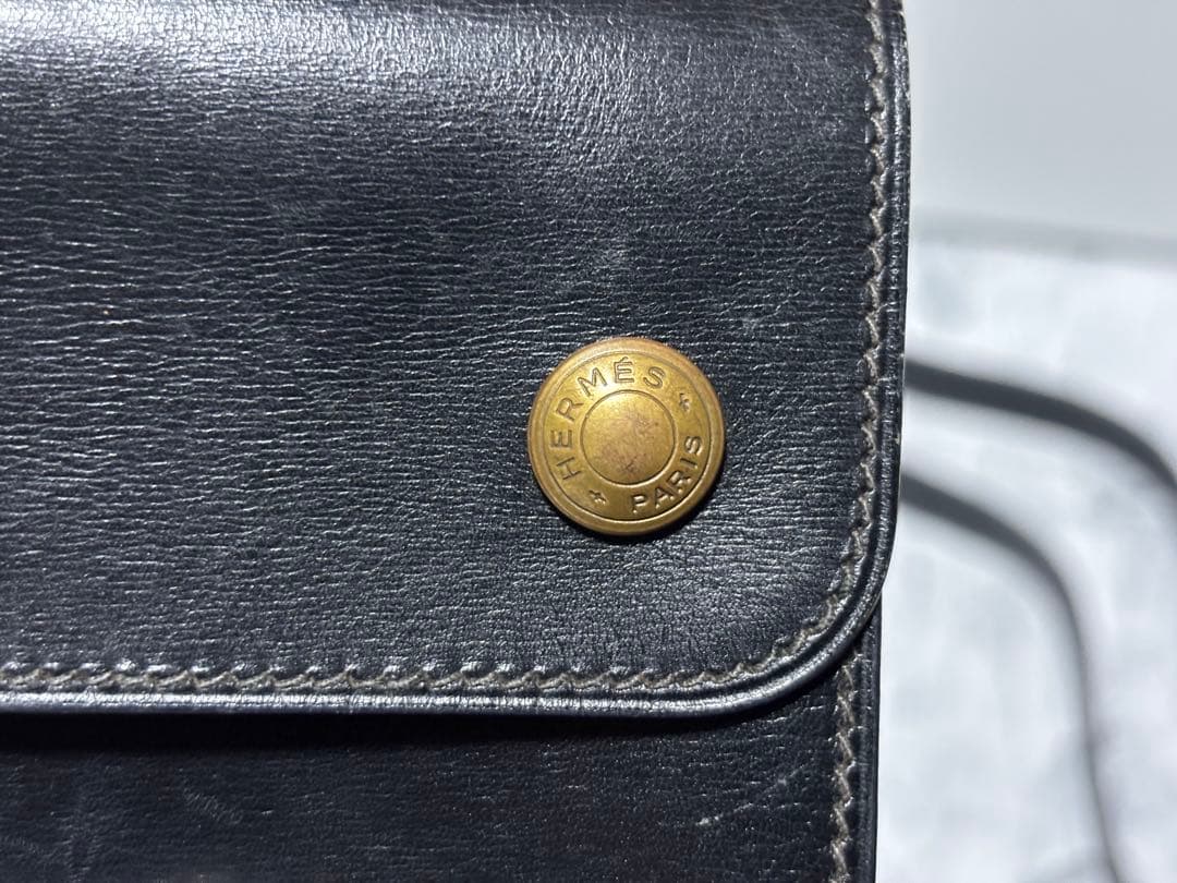 HERMES エルメス ボックスカーフ ポシェットグリーン ウエストポーチ