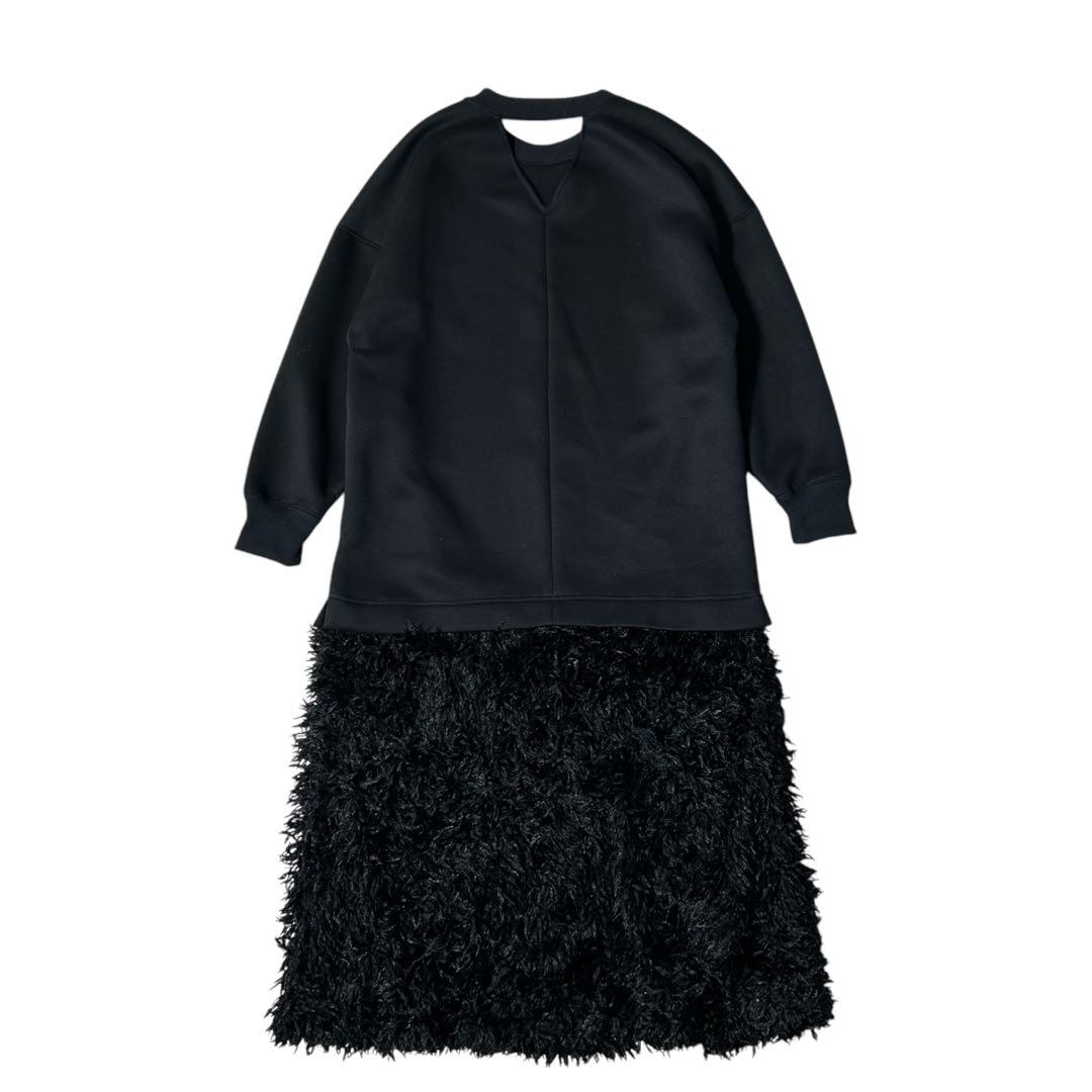 美品✨VENIT ヴェニット ボンディングドッキングロングワンピース 黒 M