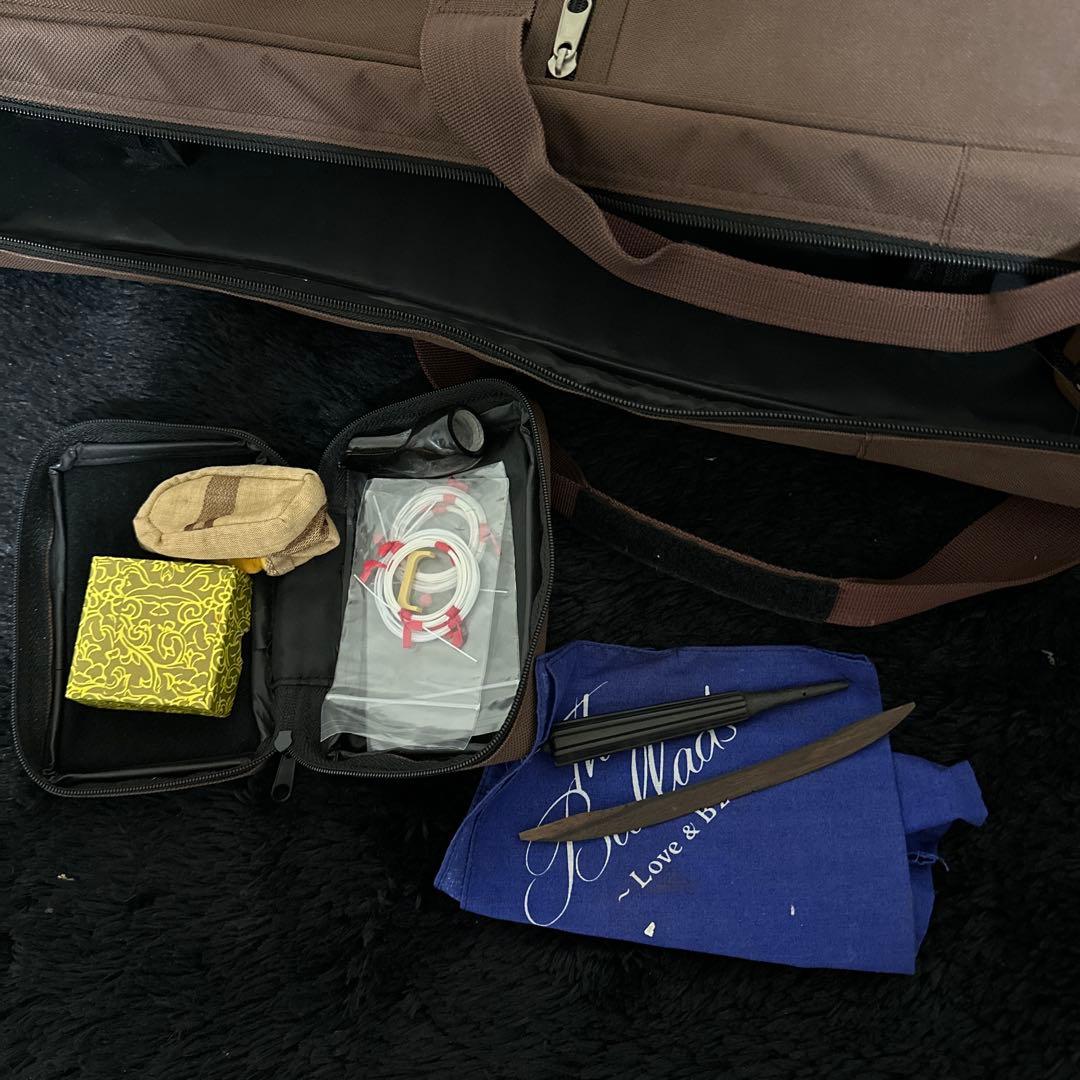 レア! 沖縄三線 和楽器 ハワイ 民族楽器 弦楽器 木目 付属品多数