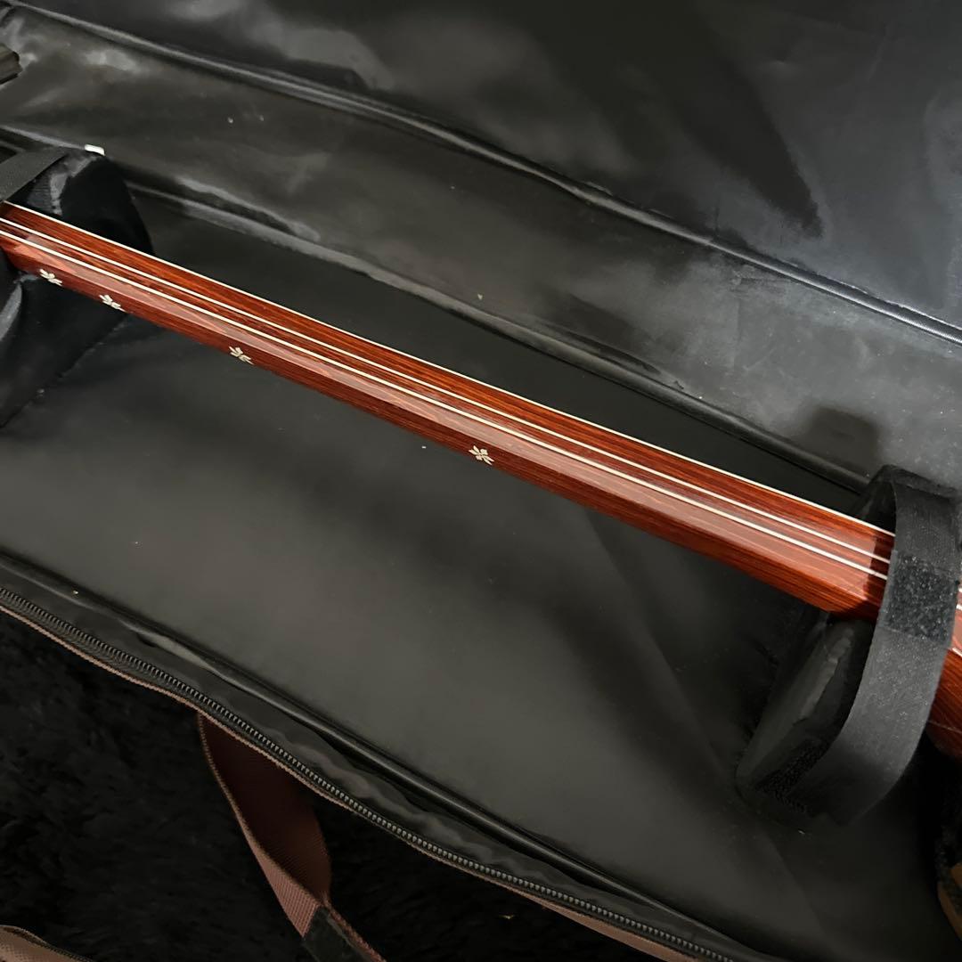 レア! 沖縄三線 和楽器 ハワイ 民族楽器 弦楽器 木目 付属品多数