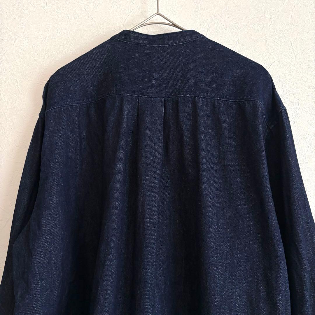 25SS ドゥロワー シルク混 デニム フリルシャツ ブラウス 38