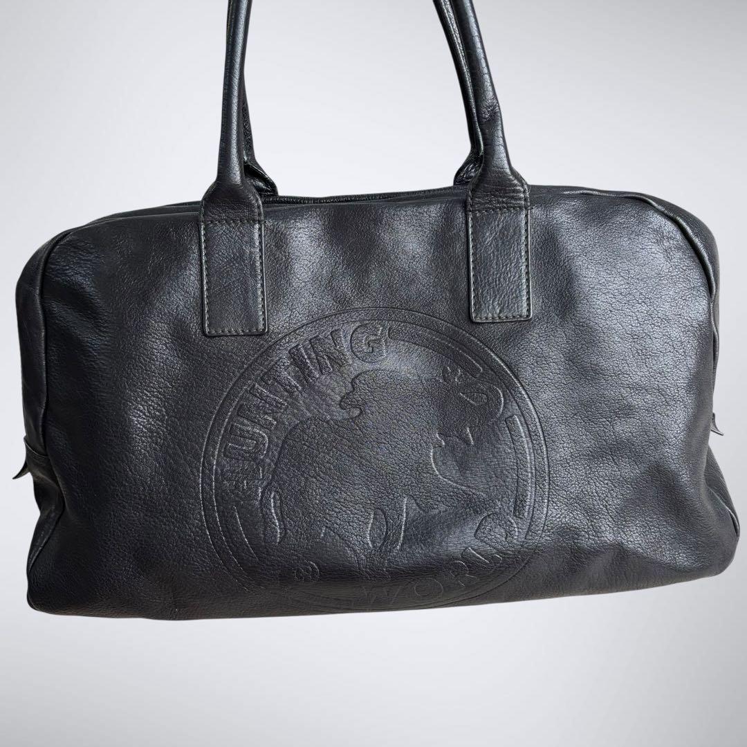 hunting world ハンティングワールド　ボストンバッグ　オールレザー