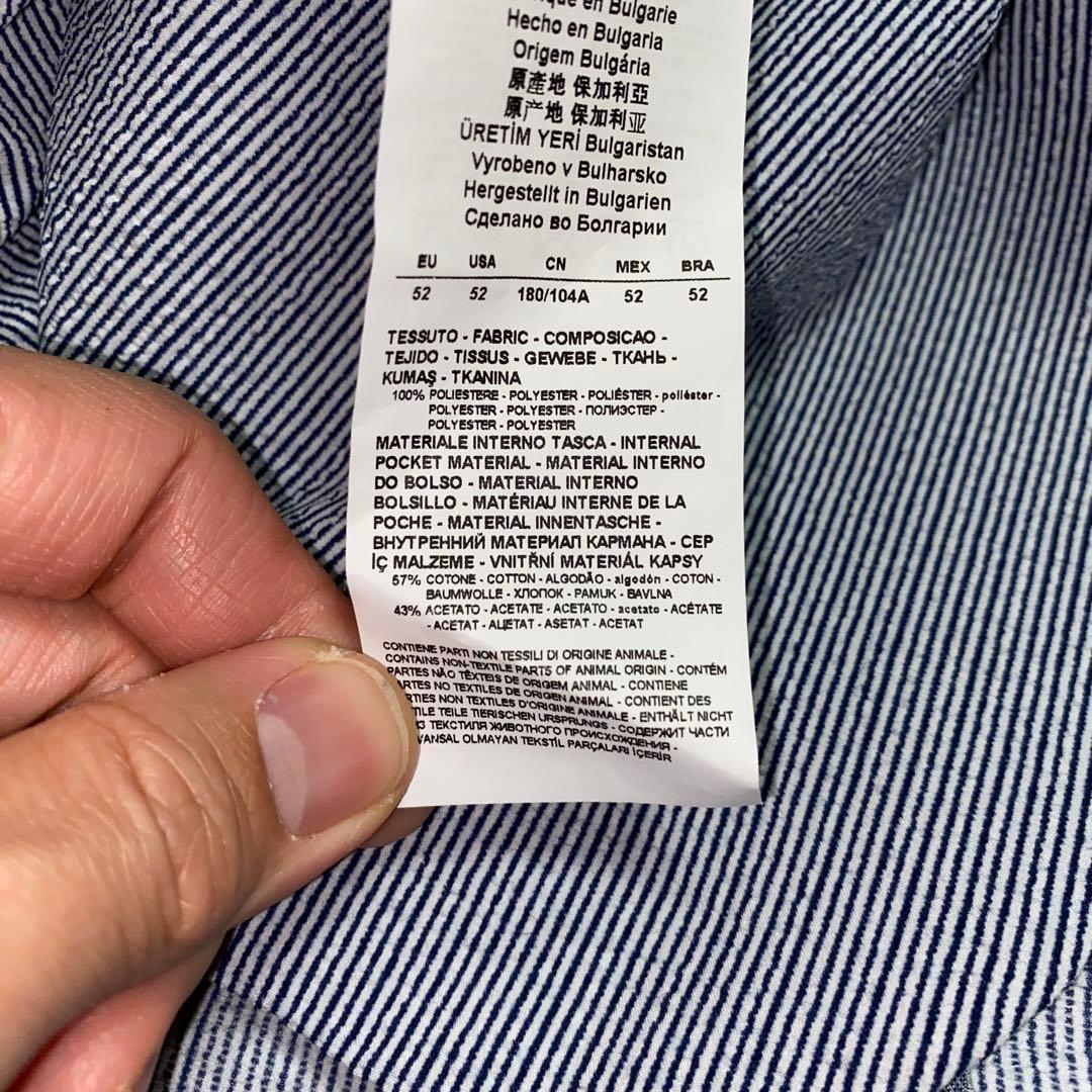 EMPORIO ARMANI シアサッカージャケット size52 ブルガリア製