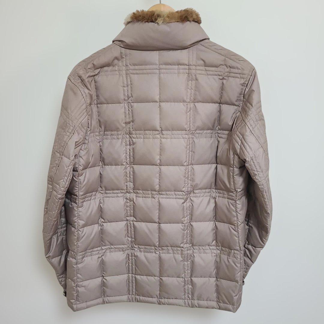 バーバリーブラックレーベル ファー ダウンジャケット キルティング 襟ファー