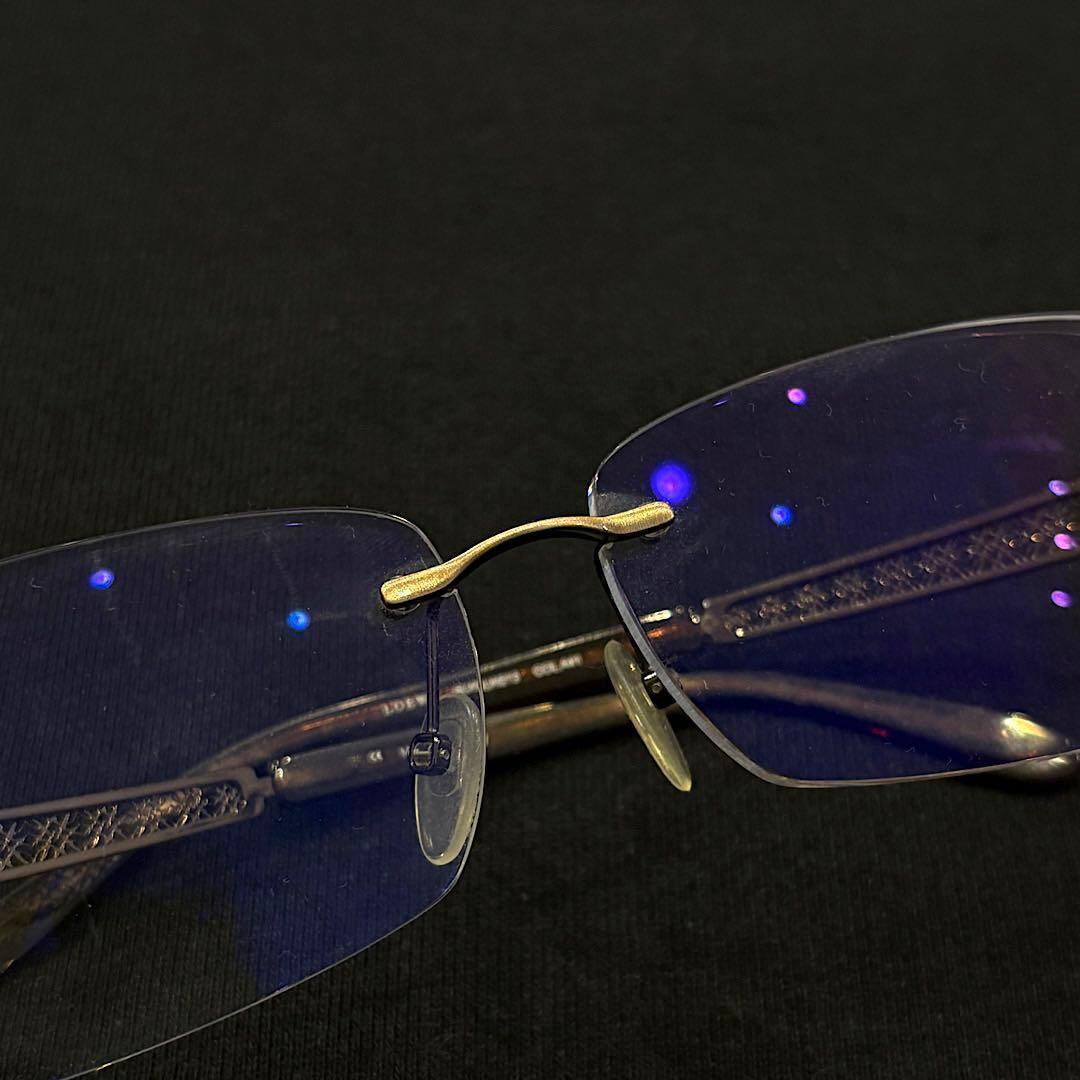 LOEWE サングラス アナグラム ツーポイント リムレス 度入り 男女兼用