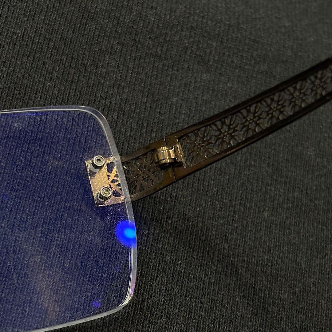 LOEWE サングラス アナグラム ツーポイント リムレス 度入り 男女兼用