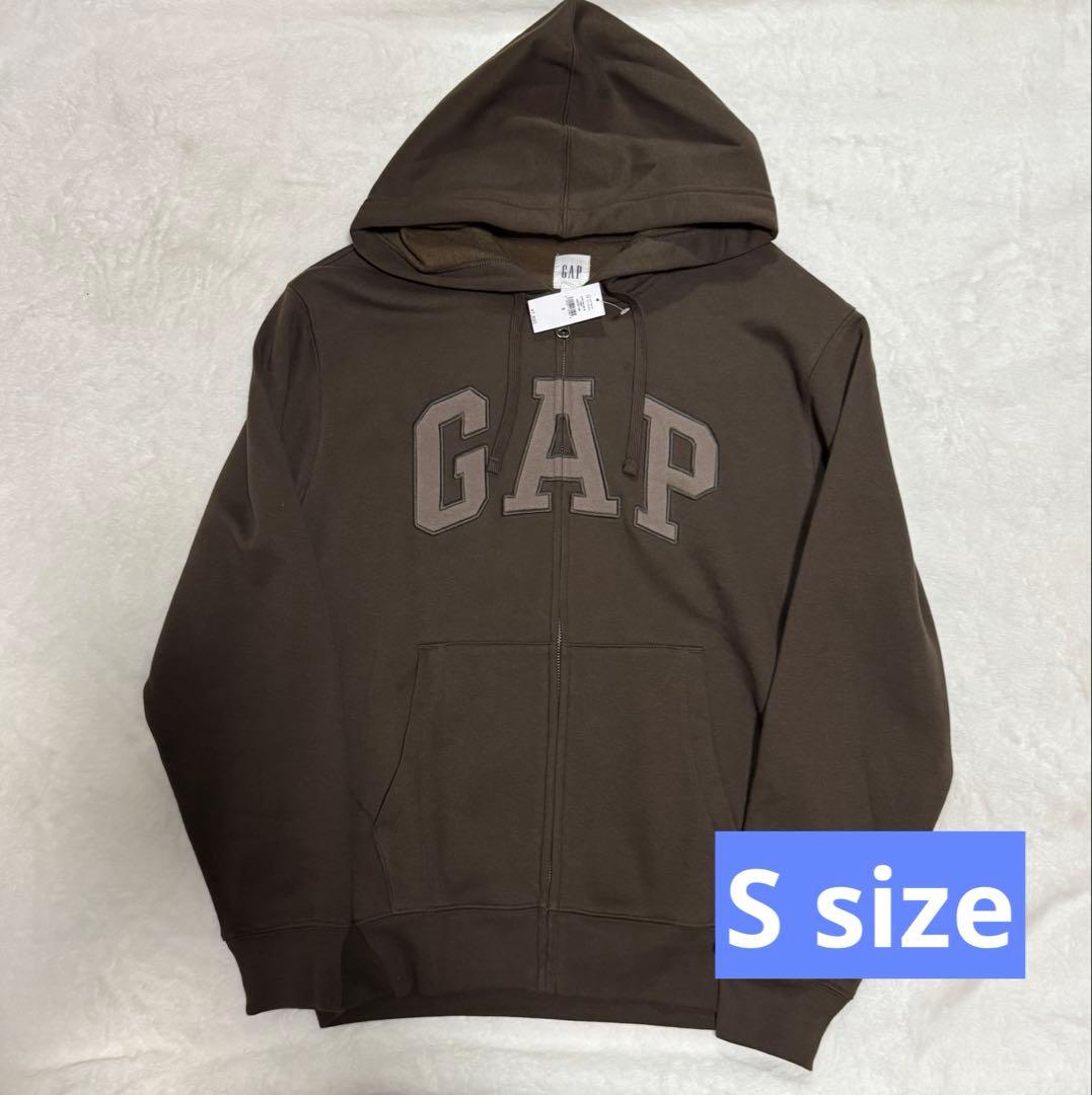 【新品】GAP リラックスGAPロゴジップアップパーカー　S