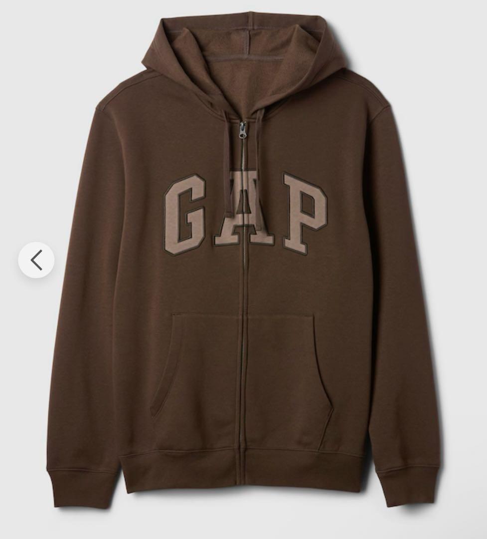 【新品】GAP リラックスGAPロゴジップアップパーカー　S