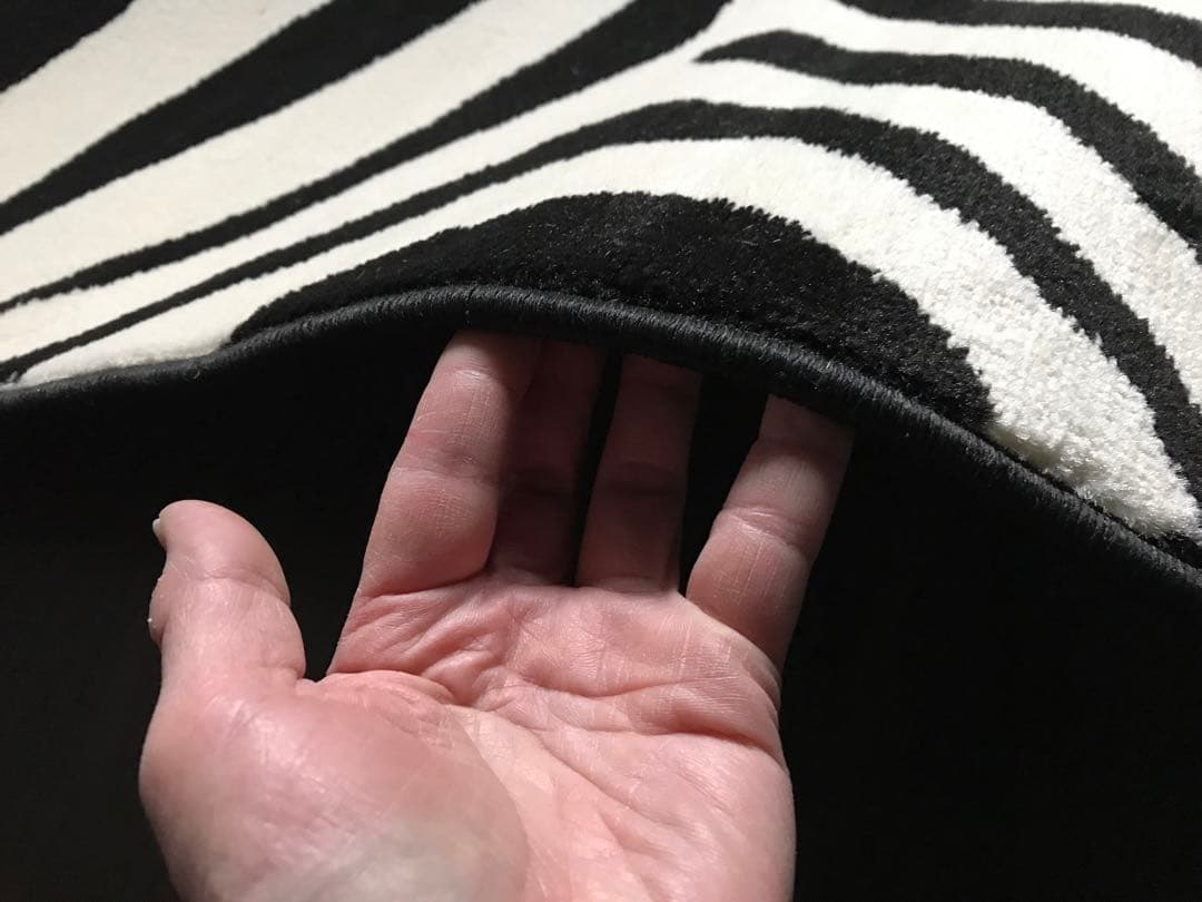 モダン ラグジュアリー ゼブラ柄 ラグ ラグマット 159.5x229.5cm