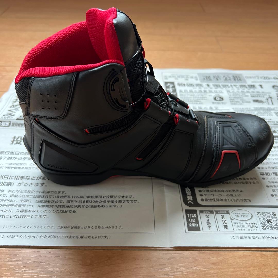 ひ*職様 RSタイチ　バイク ライディングシューズ 防水 プロテクター BOAダ