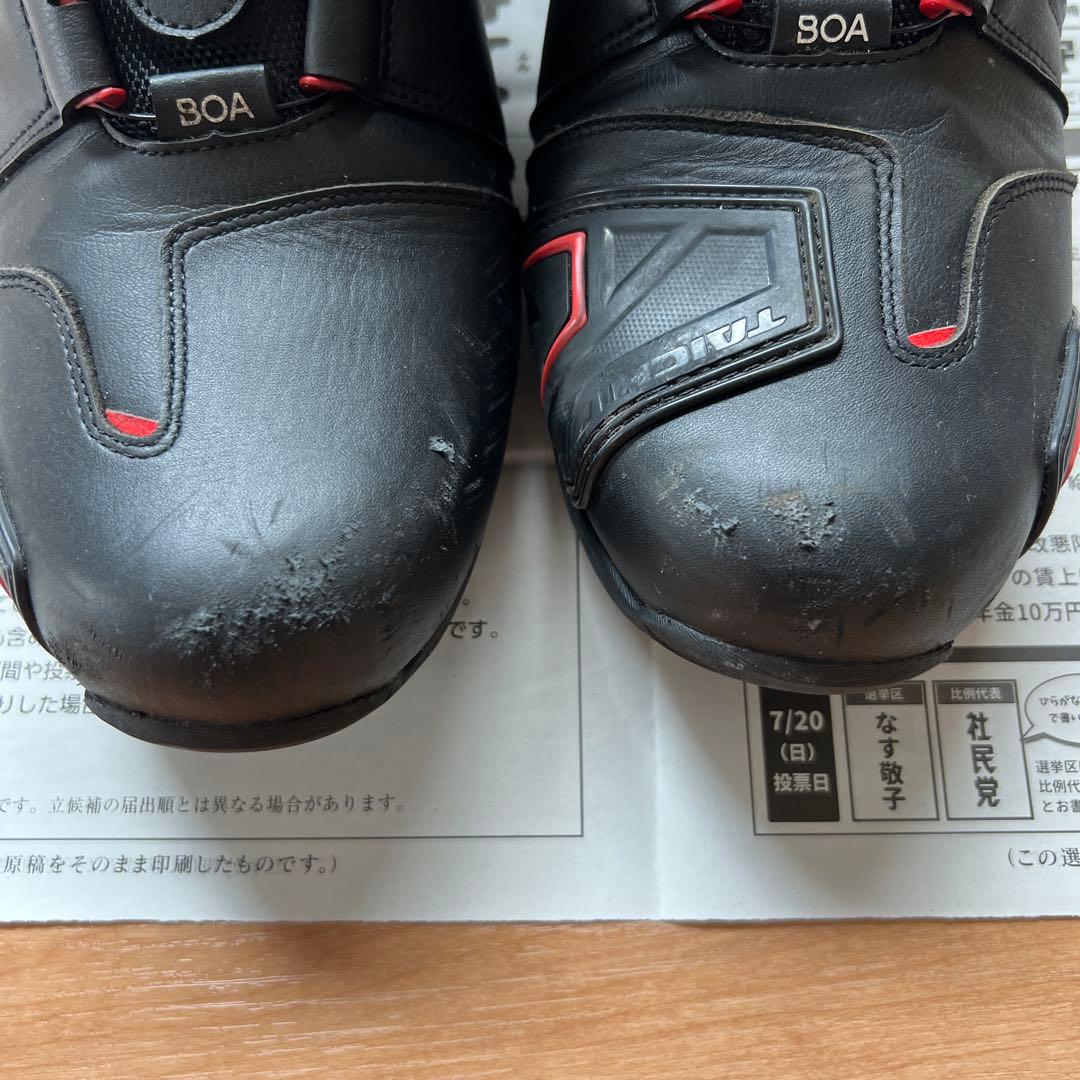 ひ*職様 RSタイチ　バイク ライディングシューズ 防水 プロテクター BOAダ