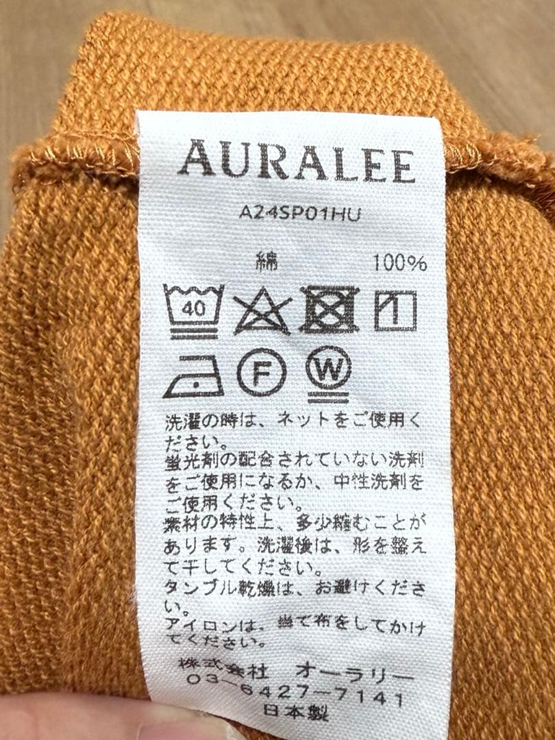 トップス AURALEE 24SS SUPER HIGH GAUZE SWEAT P/O